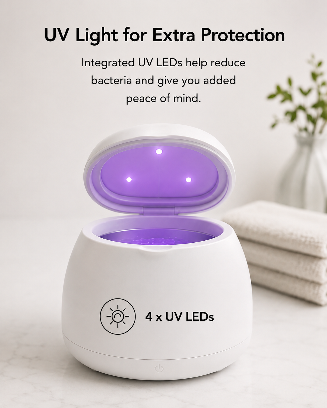 Ultrasonic Touch Pod with UV Light - Black